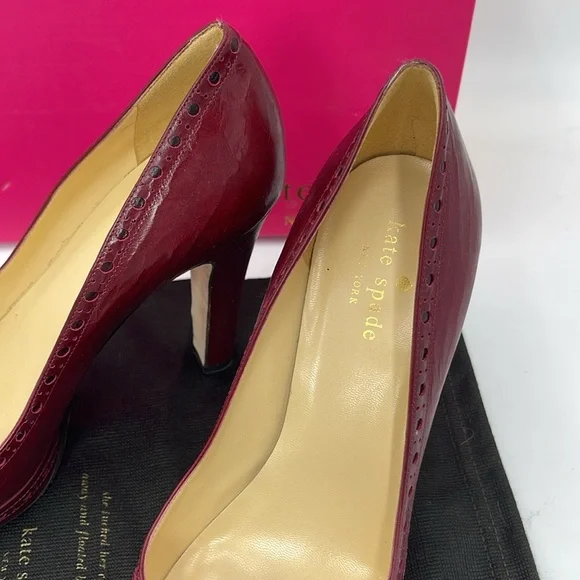 Kate Spade New York Lagoon Burgundy Leather Pumps
Women's Size 8 - Picture 2 of 9